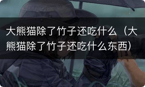 大熊猫除了竹子还吃什么（大熊猫除了竹子还吃什么东西）
