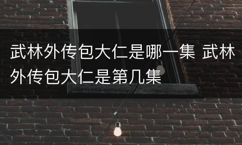 武林外传包大仁是哪一集 武林外传包大仁是第几集