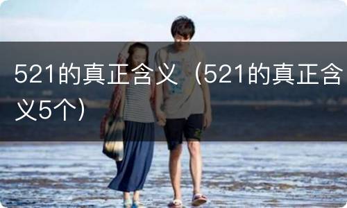 521的真正含义（521的真正含义5个）