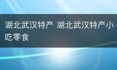 湖北武汉特产 湖北武汉特产小吃零食