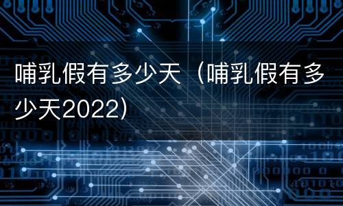 哺乳假有多少天（哺乳假有多少天2022）