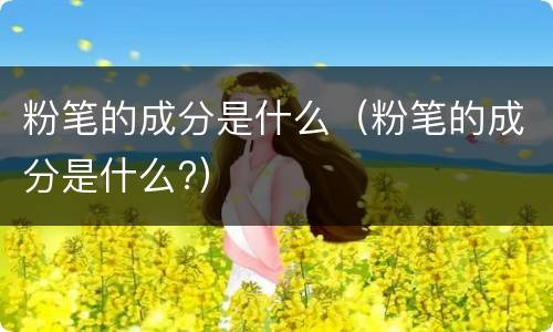 粉笔的成分是什么（粉笔的成分是什么?）