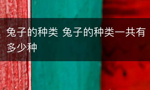 兔子的种类 兔子的种类一共有多少种
