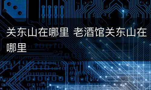 关东山在哪里 老酒馆关东山在哪里