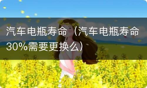 汽车电瓶寿命（汽车电瓶寿命30%需要更换么）