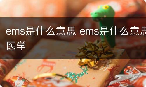 ems是什么意思 ems是什么意思医学