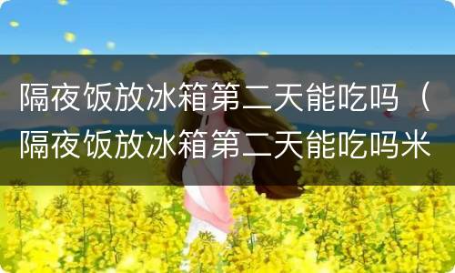隔夜饭放冰箱第二天能吃吗（隔夜饭放冰箱第二天能吃吗米）
