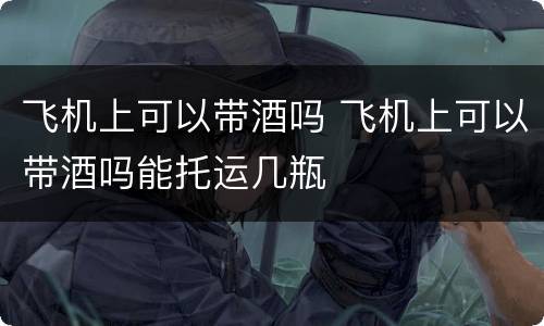 飞机上可以带酒吗 飞机上可以带酒吗能托运几瓶