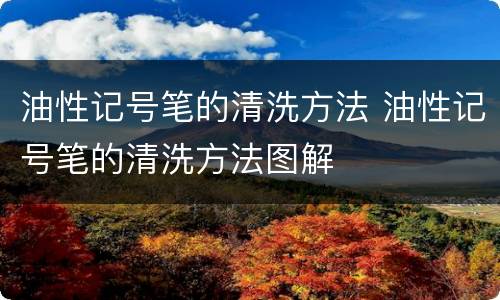 油性记号笔的清洗方法 油性记号笔的清洗方法图解