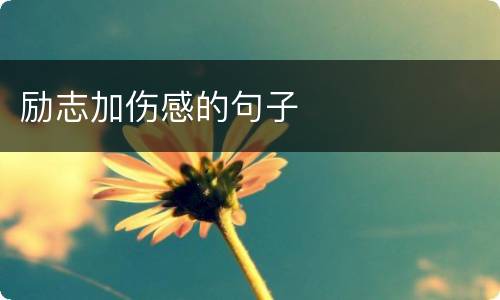 励志加伤感的句子
