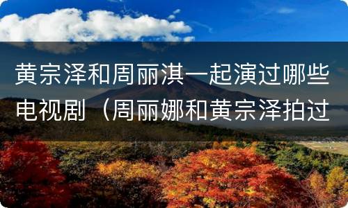 黄宗泽和周丽淇一起演过哪些电视剧（周丽娜和黄宗泽拍过的电视剧）