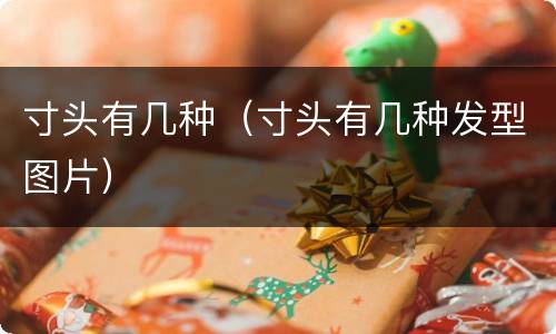 寸头有几种（寸头有几种发型图片）