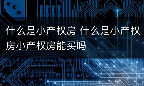 什么是小产权房 什么是小产权房小产权房能买吗