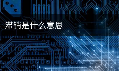 滞销是什么意思