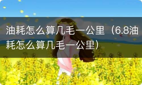 油耗怎么算几毛一公里（6.8油耗怎么算几毛一公里）