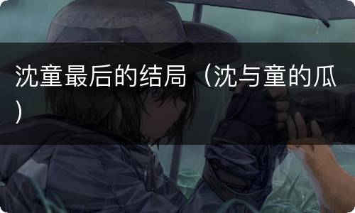 沈童最后的结局（沈与童的瓜）