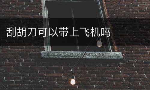 刮胡刀可以带上飞机吗