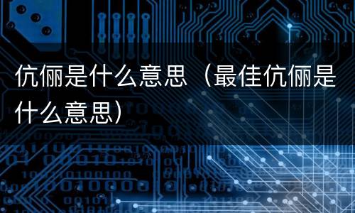 伉俪是什么意思（最佳伉俪是什么意思）
