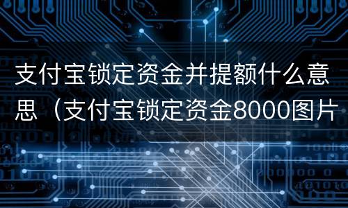 支付宝锁定资金并提额什么意思（支付宝锁定资金8000图片）