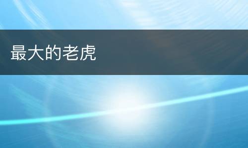 最大的老虎
