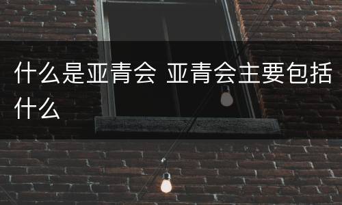 什么是亚青会 亚青会主要包括什么