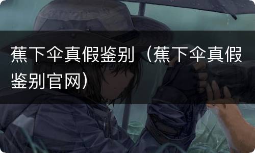 蕉下伞真假鉴别（蕉下伞真假鉴别官网）