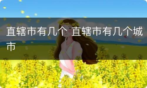 直辖市有几个 直辖市有几个城市