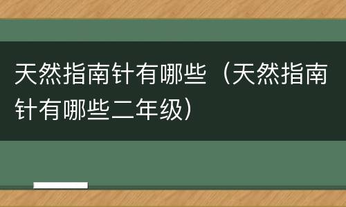 天然指南针有哪些（天然指南针有哪些二年级）