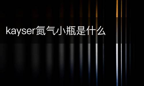 kayser氮气小瓶是什么