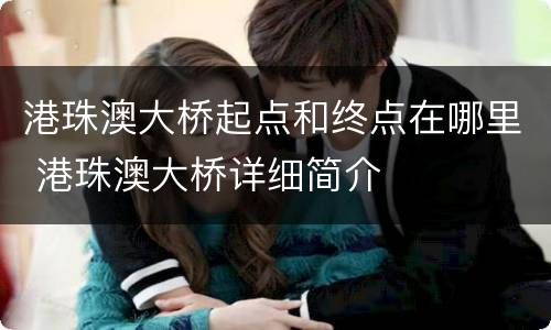 港珠澳大桥起点和终点在哪里 港珠澳大桥详细简介