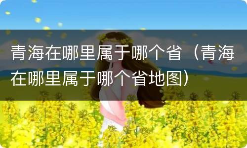青海在哪里属于哪个省（青海在哪里属于哪个省地图）
