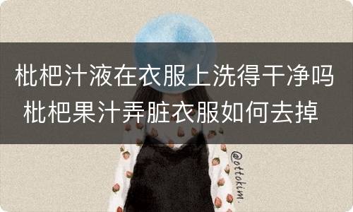 枇杷汁液在衣服上洗得干净吗 枇杷果汁弄脏衣服如何去掉