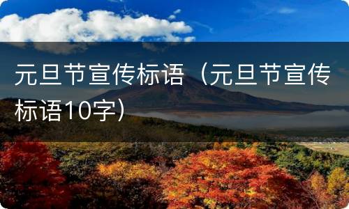元旦节宣传标语（元旦节宣传标语10字）