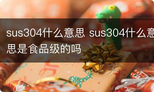 sus304什么意思 sus304什么意思是食品级的吗