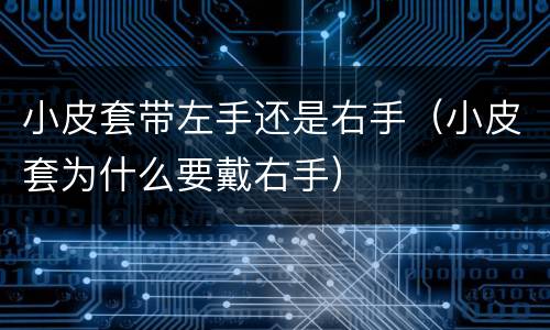小皮套带左手还是右手（小皮套为什么要戴右手）