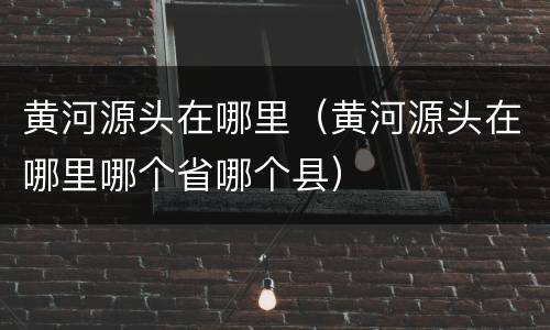黄河源头在哪里（黄河源头在哪里哪个省哪个县）