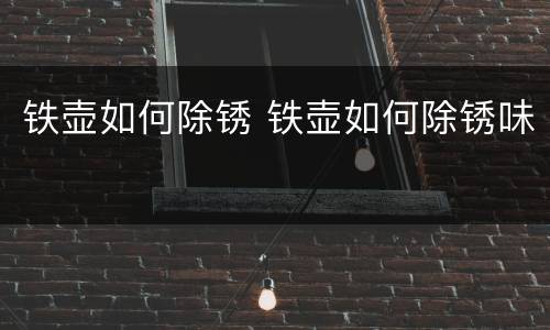 铁壶如何除锈 铁壶如何除锈味