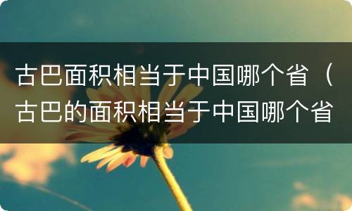 古巴面积相当于中国哪个省（古巴的面积相当于中国哪个省）