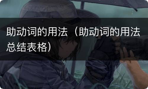 助动词的用法（助动词的用法总结表格）