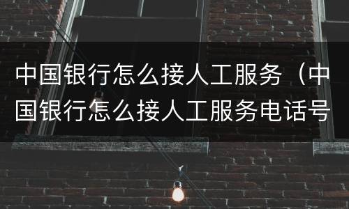 中国银行怎么接人工服务（中国银行怎么接人工服务电话号码）