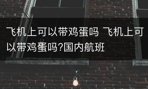 飞机上可以带鸡蛋吗 飞机上可以带鸡蛋吗?国内航班