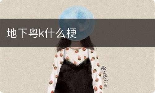 地下粤k什么梗