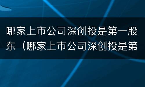 哪家上市公司深创投是第一股东（哪家上市公司深创投是第一股东控股）