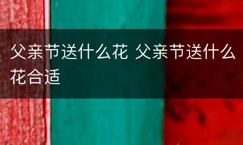 父亲节送什么花 父亲节送什么花合适