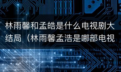 林雨馨和孟皓是什么电视剧大结局（林雨馨孟浩是哪部电视剧）