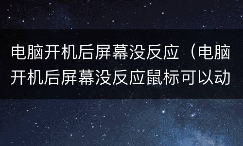 电脑开机后屏幕没反应（电脑开机后屏幕没反应鼠标可以动）