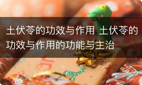 土伏苓的功效与作用 土伏苓的功效与作用的功能与主治