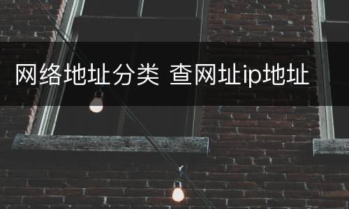 网络地址分类 查网址ip地址