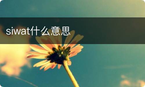 siwat什么意思