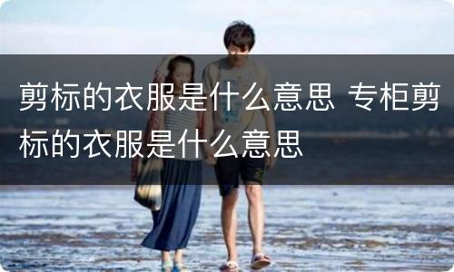 剪标的衣服是什么意思 专柜剪标的衣服是什么意思